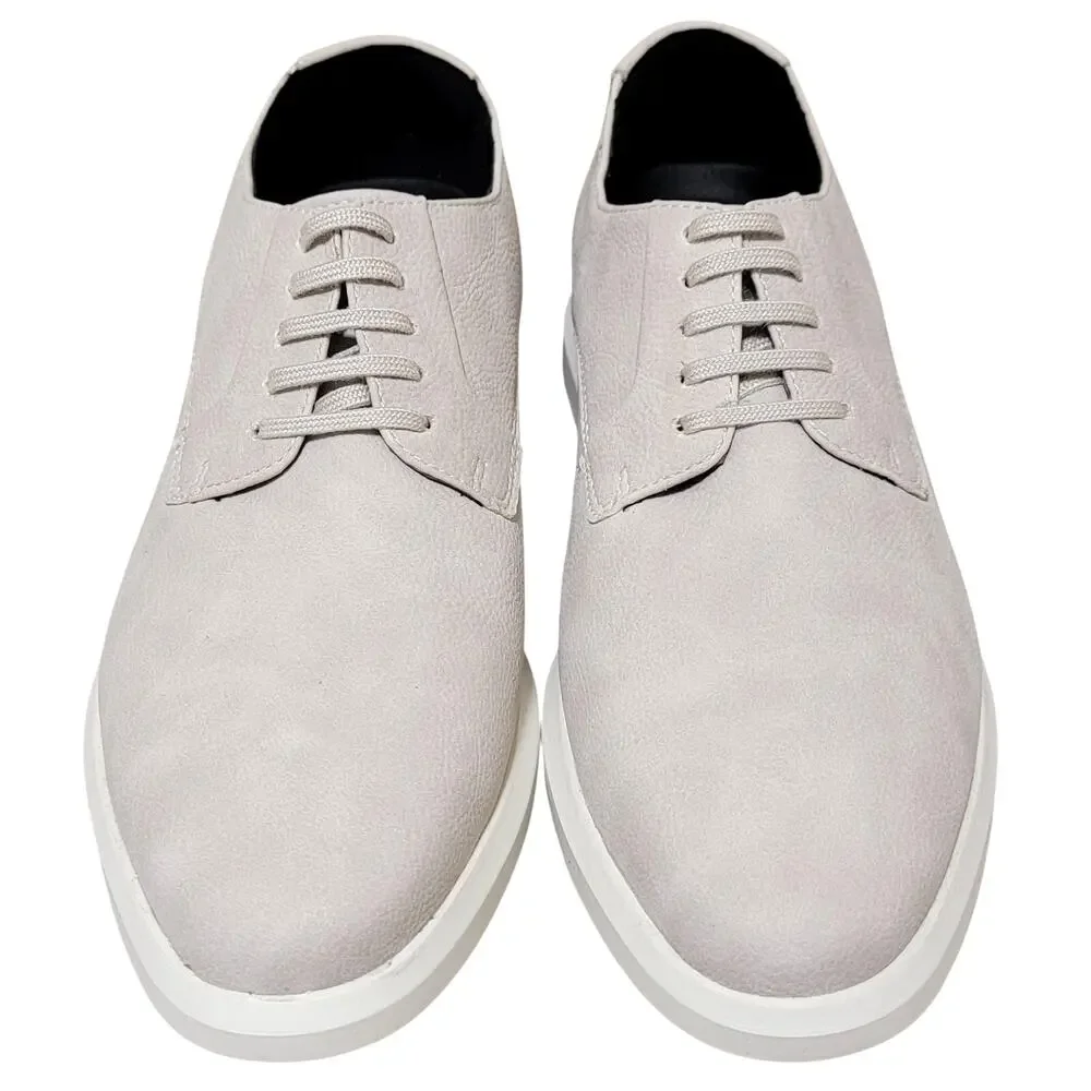 Calvin Klein Yuzo Casual Derby Oxfords Men Size US 8.5M Light Gray Faux Leather